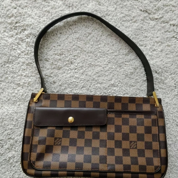 Louis Vuitton Damier Ebene Canvas Shoulder Baguette Brown - Picture 11 of 12